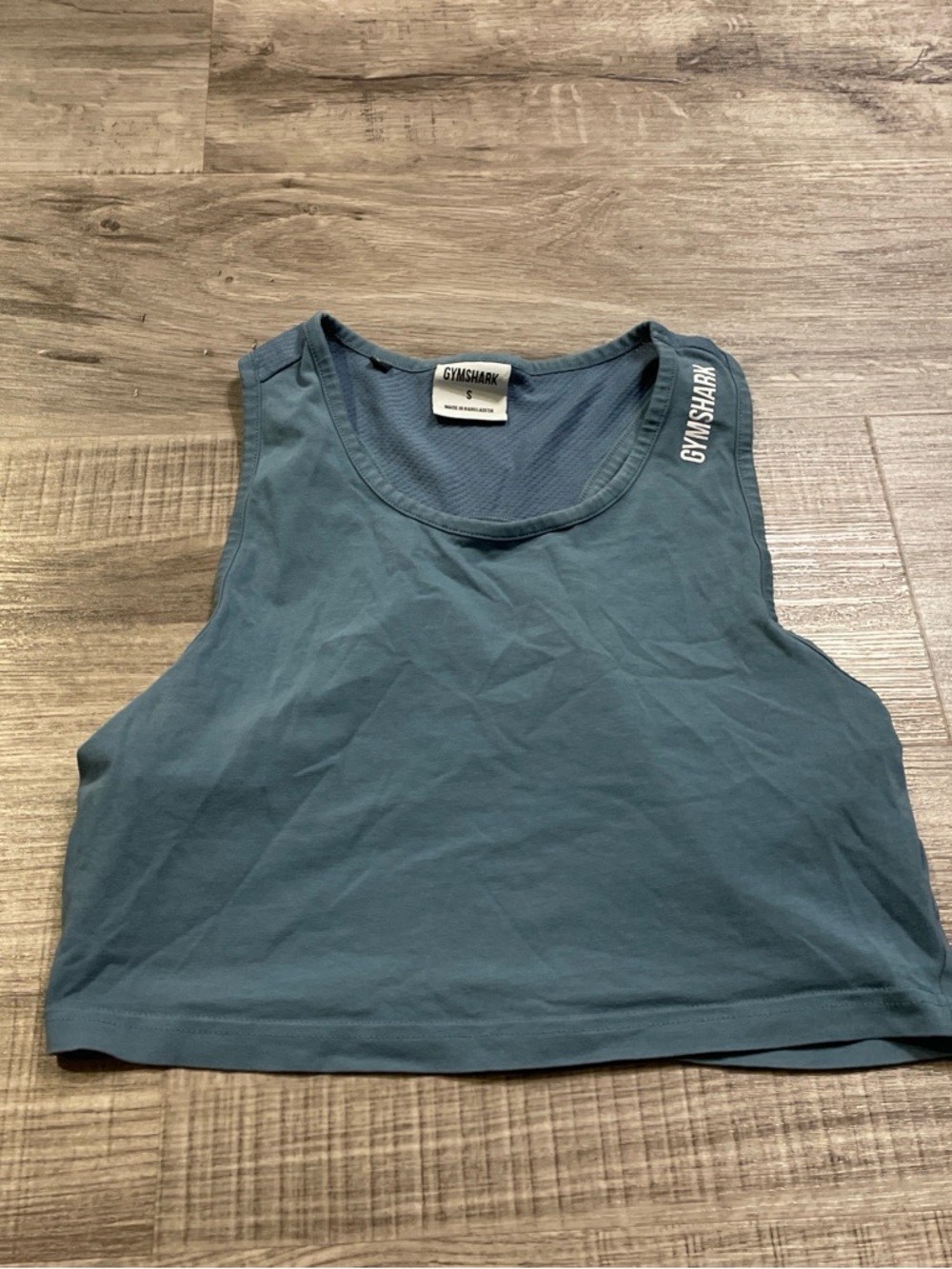 Gymshark Teal-Blue Cropped Workout Tank
